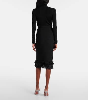 x Christopher Kane - Abito midi con pizzo | Self-Portrait