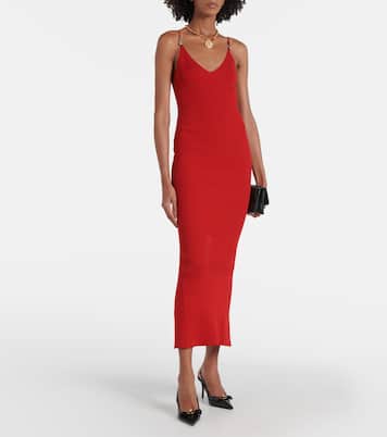 Abito sottoveste in maglia a coste | Versace