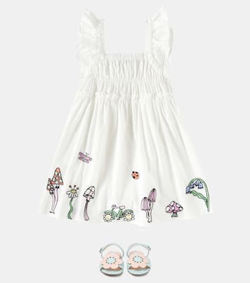 Vestido de algodón bordado | Stella McCartney Kids