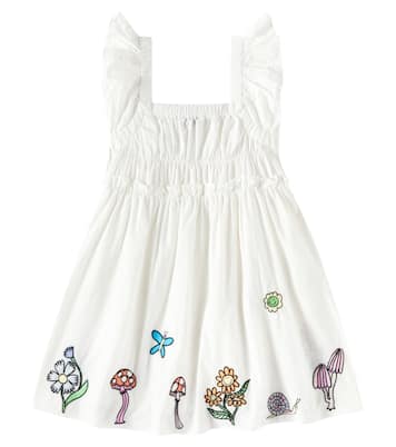 Vestido de algodón bordado | Stella McCartney Kids