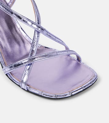 Sandalen aus Metallic-Leder | Dries Van Noten