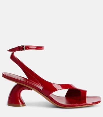 Asymmetric patent leather sandals  | Dries Van Noten