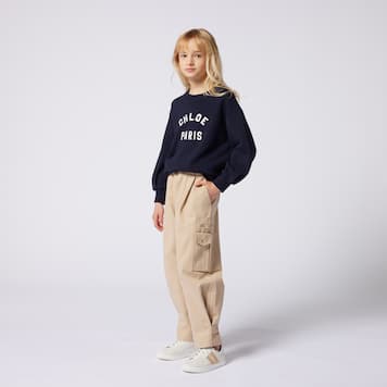 in pile di cotone con logo | Chloé Kids