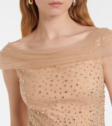 Abito lungo Shayla in tulle con cristalli | Jenny Packham