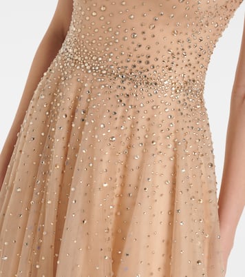 Abito lungo Shayla in tulle con cristalli | Jenny Packham