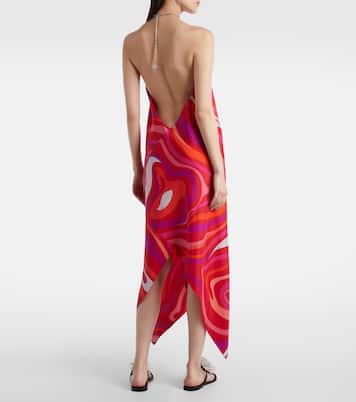 Robe Marmo en soie à ornements | Pucci