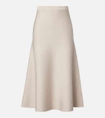 Falda midi Freddie de lana, cachemir y seda | Gabriela Hearst