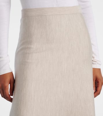 Falda midi Freddie de lana, cachemir y seda | Gabriela Hearst