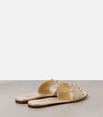 Rockstud metallic leather slides | Valentino Garavani
