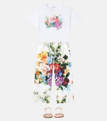 Pantalon ample à fleurs | Dolce&Gabbana Kids