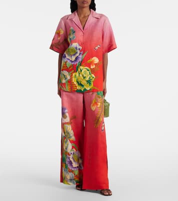 Inez floral linen shirt | Alémais