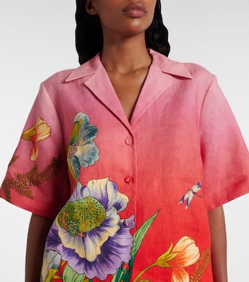Inez floral linen shirt | Alémais
