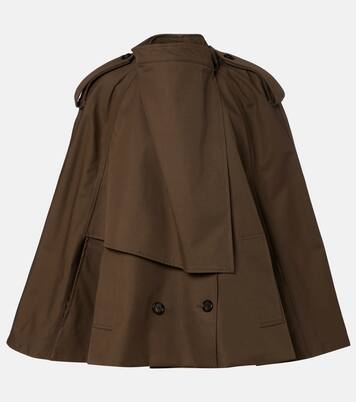 Double-breasted cotton cape | Burberry