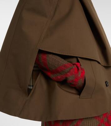 Double-breasted cotton cape | Burberry