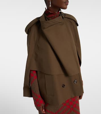 Double-breasted cotton cape | Burberry