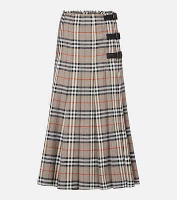 Midirock Burberry Check aus Wolle | Burberry