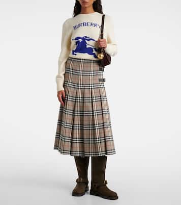 Midirock Burberry Check aus Wolle | Burberry