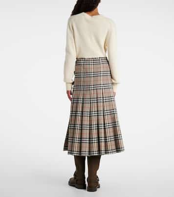 Midirock Burberry Check aus Wolle | Burberry