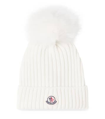 罗纹针织初剪羊毛便帽 | Moncler Enfant