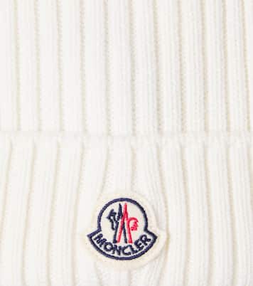 罗纹针织初剪羊毛便帽 | Moncler Enfant