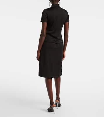 Interlock logo zip-up jersey top | Courrèges
