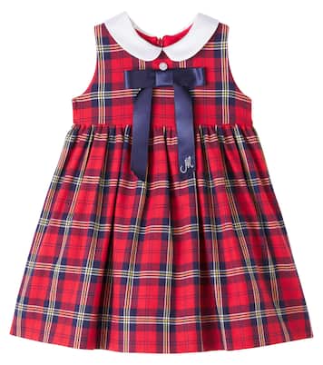 Baby - Abito in misto cotone a quadri | Monnalisa