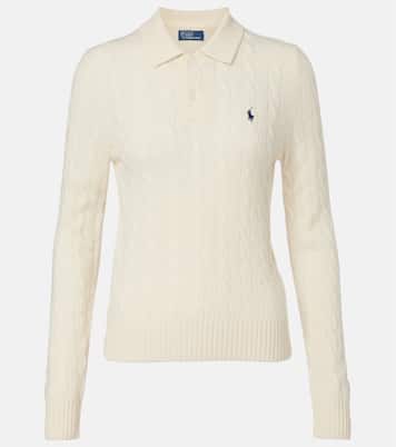 Cable-knit wool and cashmere polo sweater | Polo Ralph Lauren