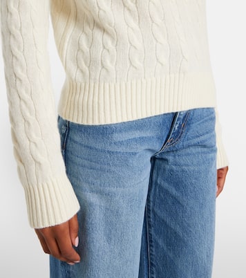 Cable-knit wool and cashmere polo sweater | Polo Ralph Lauren