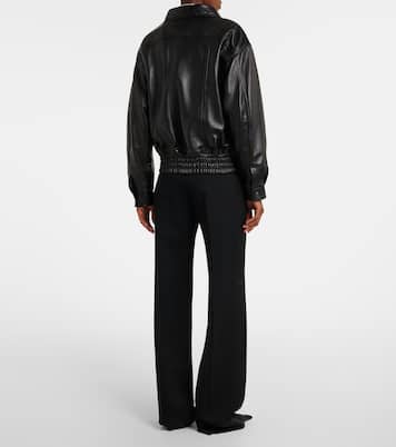 Veste bomber en cuir | Saint Laurent