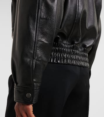 Veste bomber en cuir | Saint Laurent