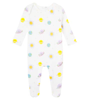 Baby cotton romper, hat, bodysuit, and blanket set | Stella McCartney Kids