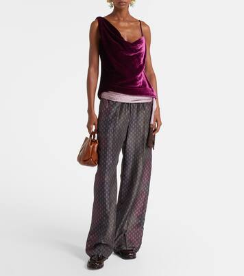 Draped velvet top | Dries Van Noten