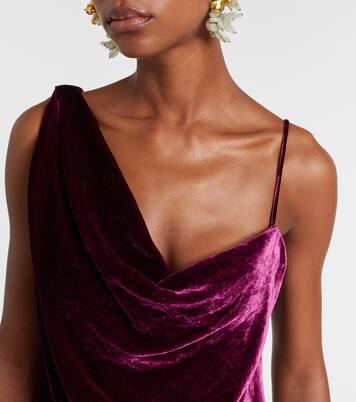 Draped velvet top | Dries Van Noten