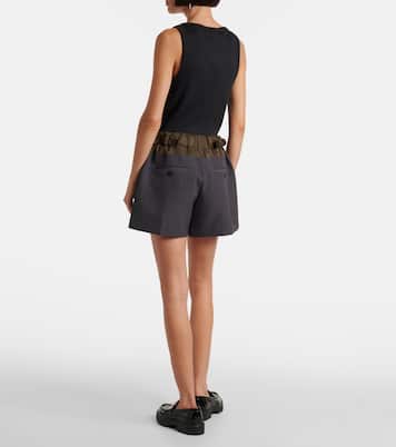 Paneled striped shorts | Sacai
