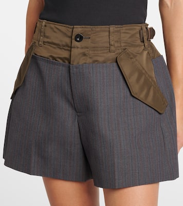 Paneled striped shorts | Sacai