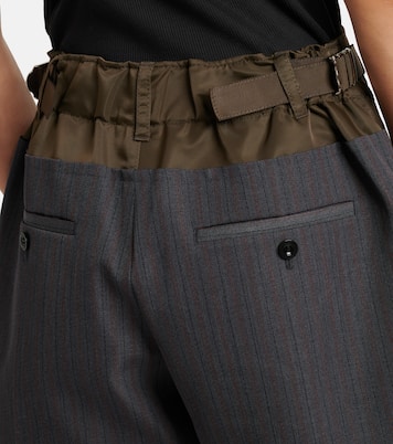 Paneled striped shorts | Sacai