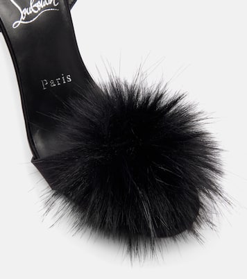 Patapompom 100 crêpe satin sandals | Christian Louboutin