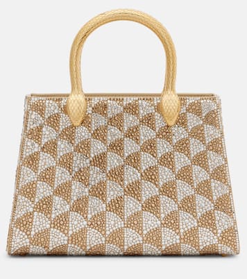 Serpentine Duo Small embellished suede tote bag | Bvlgari