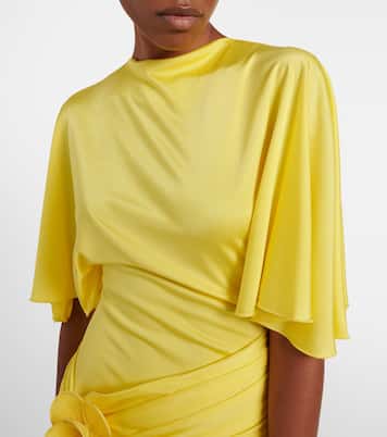 Floral-appliqué jersey cocktail dress | David Koma