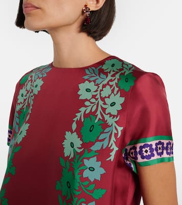 Swing 페더 트리밍 실크 미니드레스 | La DoubleJ