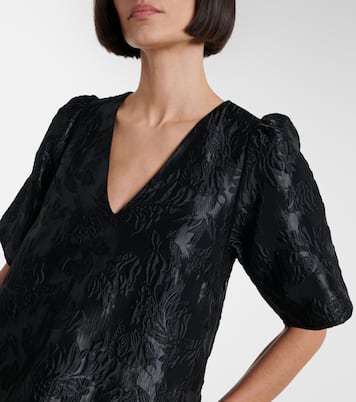 Satin cloqué minidress | Ganni