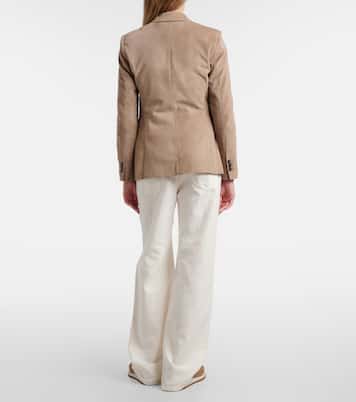 Pantalones anchos de algodón y lino | Brunello Cucinelli