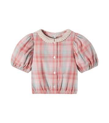 Nicole plaid cotton blouse | Bebe Organic