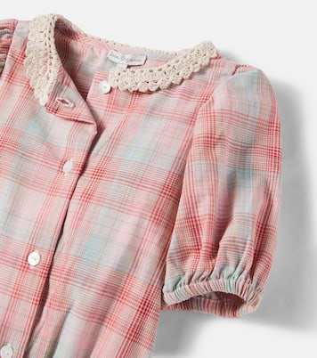 Nicole plaid cotton blouse | Bebe Organic