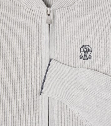 Cardigan aus Rippstrick | Brunello Cucinelli Kids