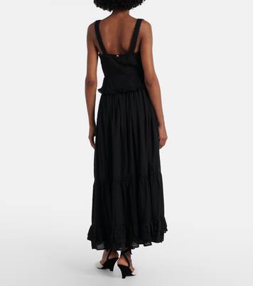 تنورة طويلة من القطن بطبقات Clara | Poupette St Barth