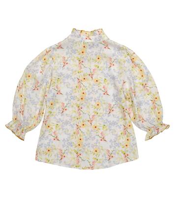 Top Viola de satén floral | Paade Mode