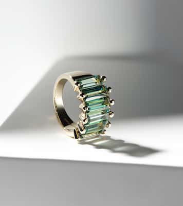 Bague Green Mix en or jaune 14 ct et topazes | Suzanne Kalan