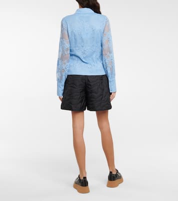 Blusa de encaje con cremallera | Ganni