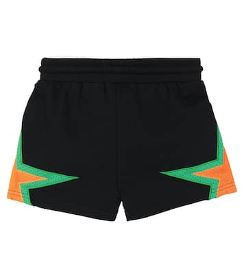 Star mesh insert cotton shorts | Stella McCartney Kids